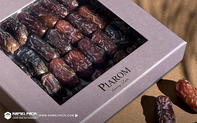 Hard box with window for nuts and dried fruits